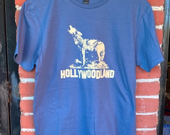 Hollywoodland Coyote Screen Printed T Shirt Los Angeles California Hollywood