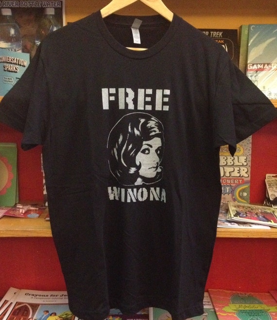 Original Free Winona Silk Screened Black T-Shirt - Etsy 日本
