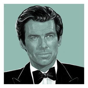 James Bond - Pierce Brosnan Printed Sketch