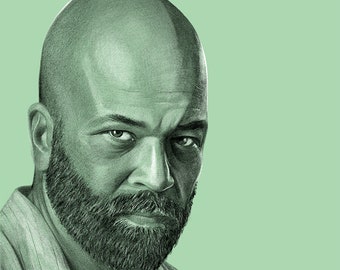 Felix Leiter from No Time To Die - Jeffrey Wright Printed Digital Sketch