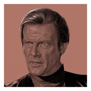 James Bond - Roger Moore Printed Sketch