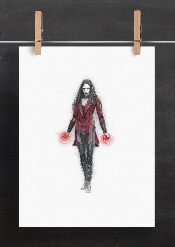 Avengers Print Scarlet Witch Art Wanda Maximoff Poster Etsy Avengers Print Scarlet Witch Art Wanda Maximoff Poster Etsy