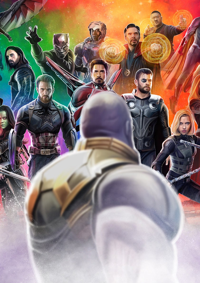 Avengers Infinity War Art Print, Marvel Print, Digital Painting