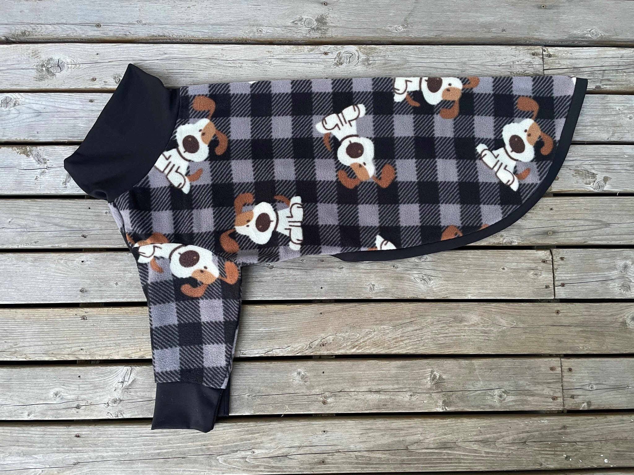 Large Greyhound Fleece Pajamas, Greyhound Pajamas, Greyhound PJs, Large Dog Pajamas, Large Dog Pj's, Sighthound Pajamas, Galgo Pajamas