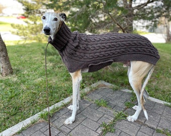 Greyhound Sweater, Greyhound Coat, Galgo Sweater, Sighthound Coat, Dog Sweater, Large Dog Sweater, Wool Dog Sweater, Knit Dog Sweater