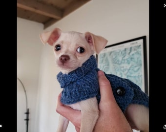 XXXS Dog Sweater, XXS Dog Coat, XXS Dog Clothes, Tiny dog sweater, chihuahua Dog Coat, Chihuahua Sweater, xs Dog Clothes, small dog sweater