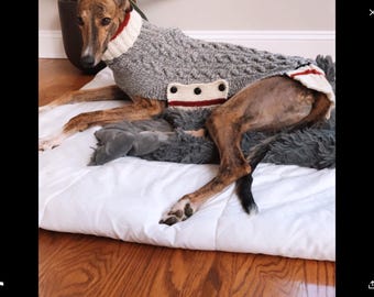 Fits 50-65lbs, Small Greyhound Sweater, Greyhound Sweater, Greyhound Coat, Sighthound Coat, Dog Sweater, Galgo Sweater, Galgo coat