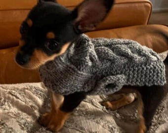Fits 1-2lbs, XXXS Dog Sweater, Tiny dog sweater, XXXS Dog Coat, XXXS Dog Clothes, chihuahua Dog Coat, Chihuahua Sweater, xs Dog Clothes
