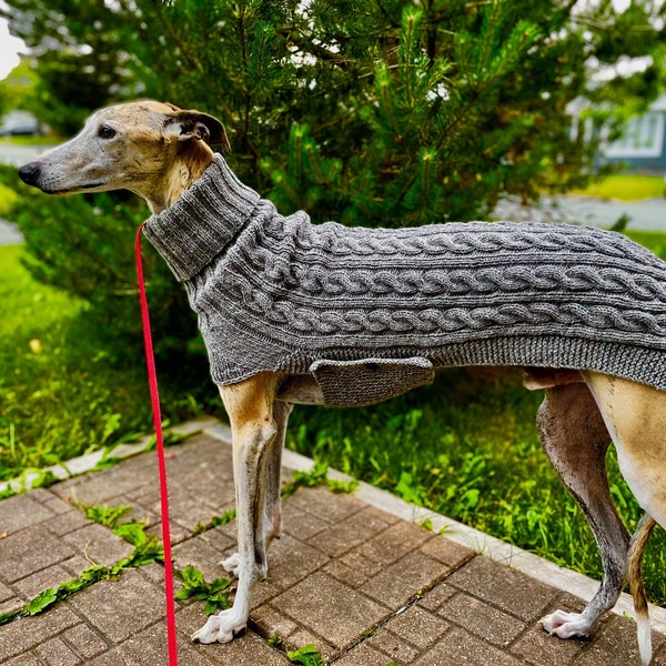Pull Greyhound, Manteau Greyhound, Pull Galgo, Manteau Sighthound, Pull pour chien, Pull pour grand chien, Pull pour chien en laine, Pull pour chien tricoté