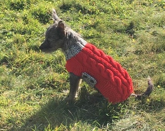 XS Dog Sweater, Chihuahua sweater, small breed dog clothes, dog sweater, chihuahua coat, xs dog clothes, tiny dog sweater, small dog sweater