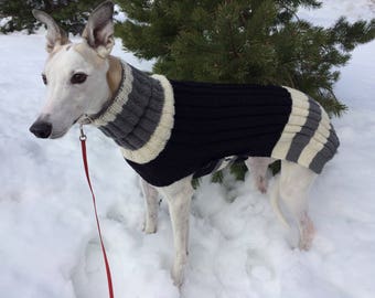 Fits 65-80lbs, Greyhound Sweater, Greyhound Coat, lurcher Sweater, greyhound jersey, Dog Sweater, Large Dog Sweater, Knitted Dog Sweater