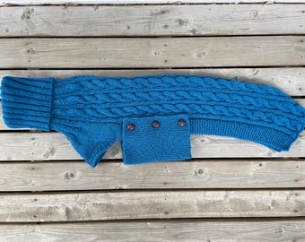 Fits 65-80lbs, Greyhound Sweater, Greyhound Coat, Galgo Sweater, Sighthound Coat, Dog Sweater, Large Dog Sweater, Wool Dog Sweater