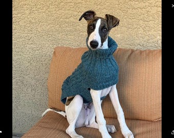 Fits 30-45lbs, Large Whippet Sweater, Whippet Sweater, Whippet Coat, Sighthound Coat, Medium Dog Sweater, Medium Dog Clothes, Galgo Sweater