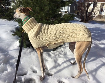 Greyhound Sweater, Greyhound Coat, Galgo Sweater, Sighthound Coat, Dog Sweater, Large Dog Sweater, Wool Dog Sweater, Knit Dog Sweater