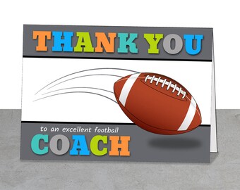 Gifts under 5 dollars Football Coach Team Thank You Football Stars Best Coach Gift Greeting Card Coach Learn Football Football