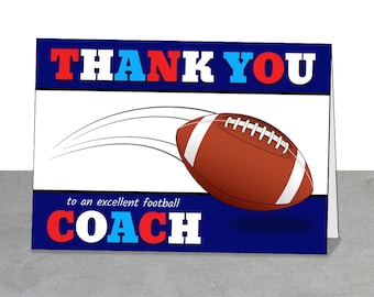 Gifts under 5 dollars Football Coach Team Thank You Football Stars Best Coach Gift Greeting Card Coach Learn Football Football