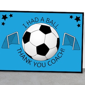 Soccer Thank You Gift, Soccer Coachs, Coach, Instant Download, Soccer Thank You, Soccer Player, Soccer Ball, Soccer Thanks, Thank You Coach image 1