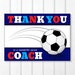 Soccer Coach Gift Printable Card Mentor Gift Coach Card - Etsy