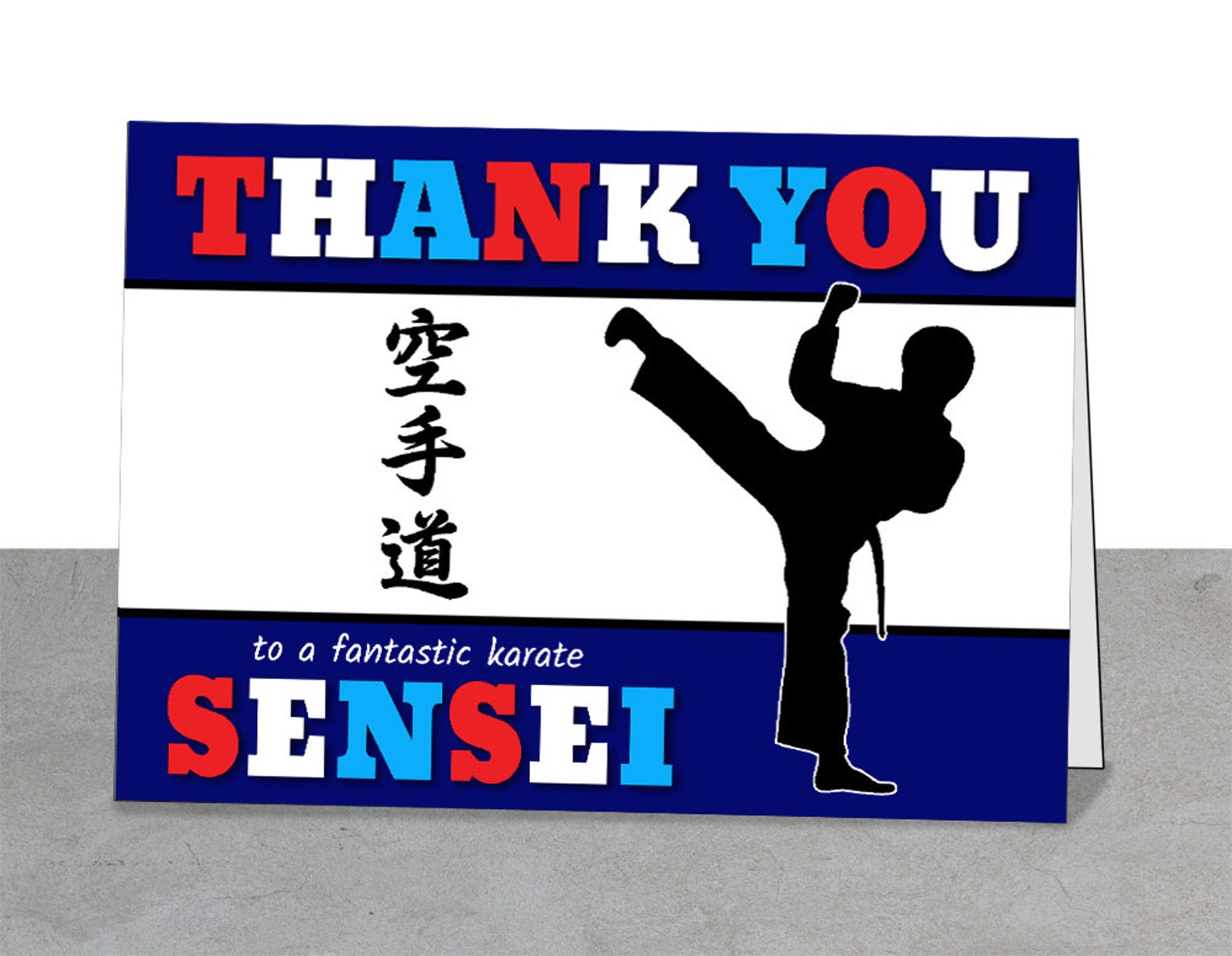 Karate Thank You Gift Red White Blue Boy Girl Printable Etsy
