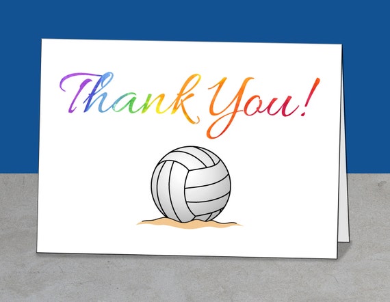 printable volleyball coach card thank you team card etsy card volleyball