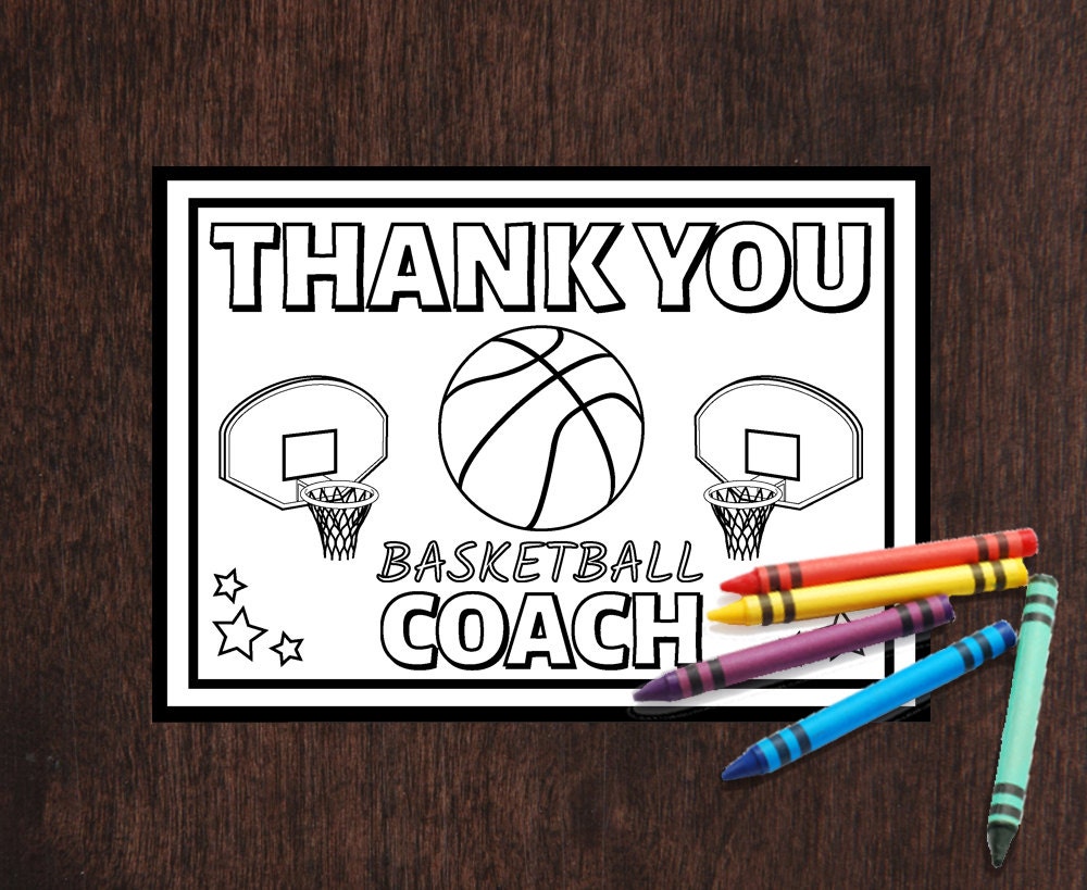 Coloring Basketball Thank You Coach, Basketball Coach Thanks, Thank You ...