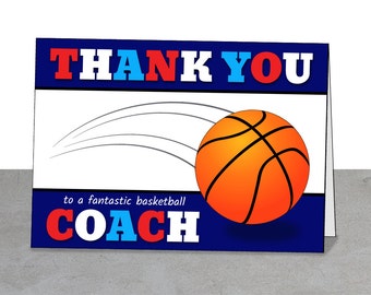 Basketball Coach Gift, Printable card, Mentor Gift, Coach Card Basketball Team, Basketball, Thank You Printable, Team Gifts, Digital