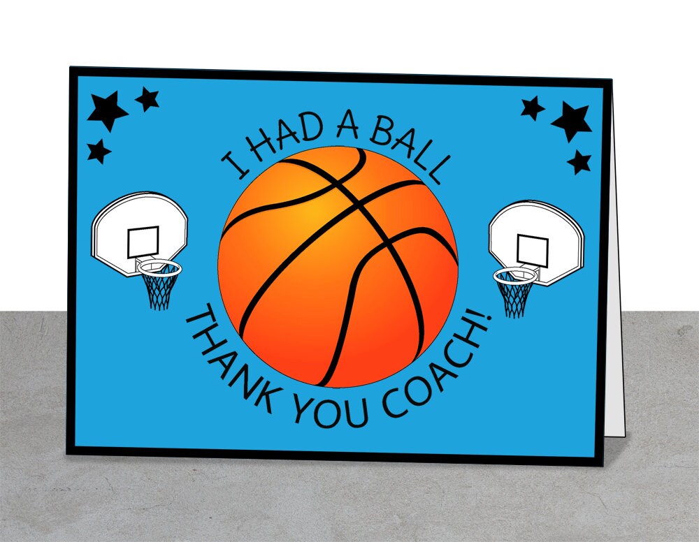 Basketball Thank You Coach Basketball Player Thanks Thank Etsy