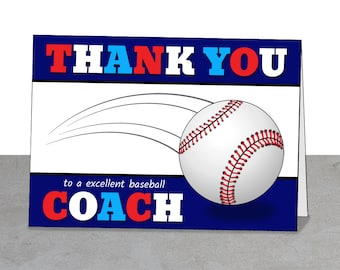 Baseball Coach Gift, Printable card, Mentor Gift, Coach Card Baseball Team, Baseball, Thank You Printable, Team Gifts, Digital