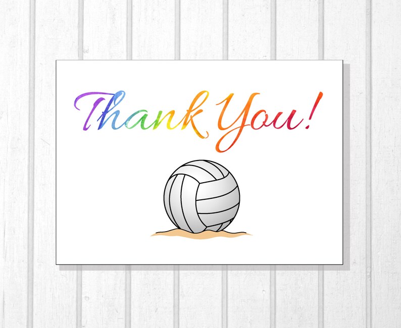 printable volleyball coach card thank you team card etsy