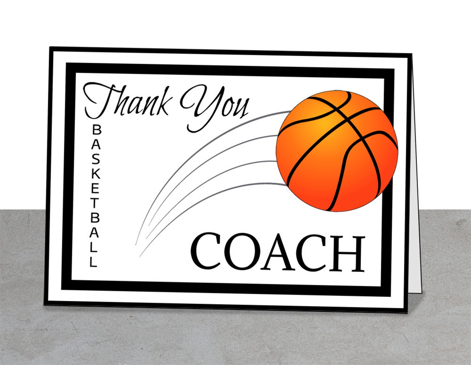 Thank You Card To Basketball Coach Printable Free