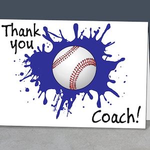 Danke Baseball Geschenk, Trainer Karte, Team Danke Coach, Coach Party, Baseball Karte, Team Karte, Baseball
