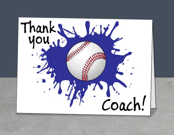 You Knocked It Out of the Park Baseball Coach Thank You card