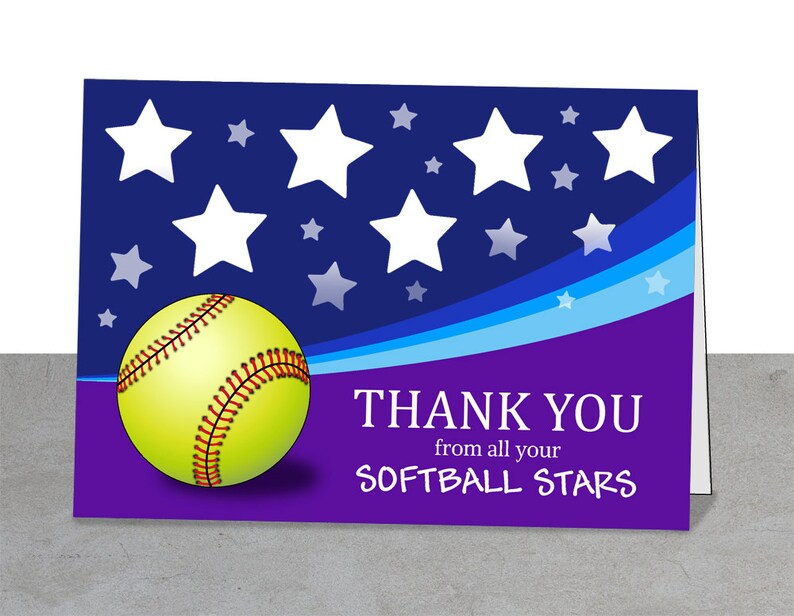 Softball Coaches Gifts, Thank You Cards, Softball Card, Printable Card