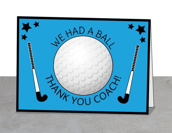 Athletic Printable Coach Card Field Hockey Coach Field | Etsy