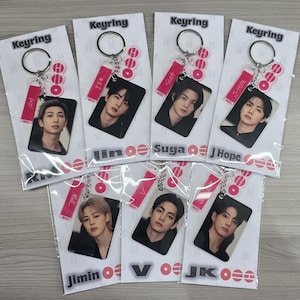 BTS Wooden Keyring: Double Sided
