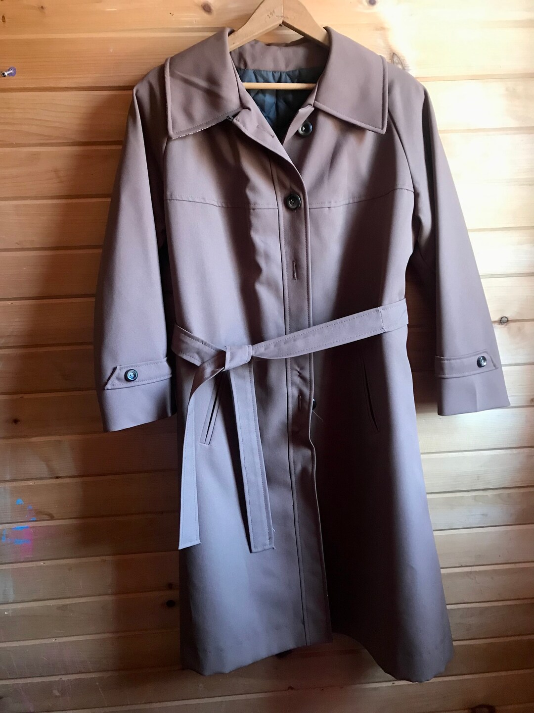 Milk Chocolate Brown Trench Coat / Trendy /70s / 80s / 90s / Etsy