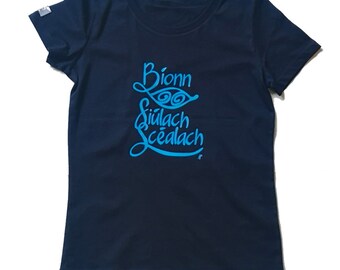 Irish Language Travel Organic Ladies T-Shirt