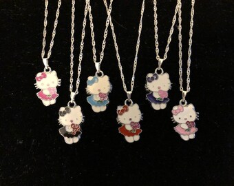 NEW 8 pcs Jewelry Making Metal Figure Pendant Charms For Purple Hello Kitty SET