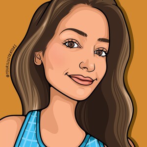 Personalised CHRISTMAS Gift Idea - Custom Cartoon Illustrations. Single Portrait, COUPLES, FAMILY - Half Body - (Digital File only)