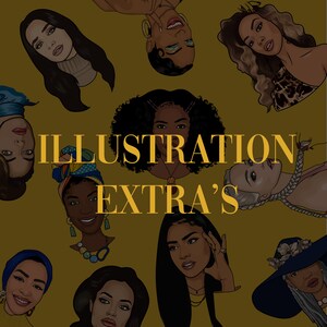 EXTRAS DE ILUSTRAÇÃO PERSONALIZADA - adicione mais ao seu pedido de ilustração personalizada