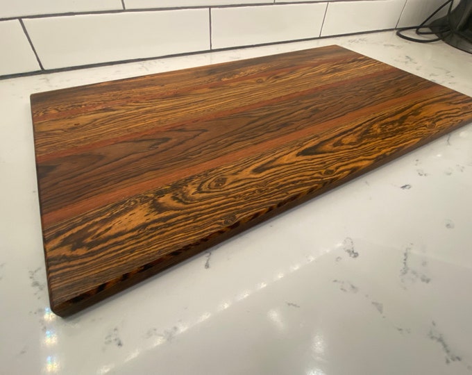 Bocote & Tiger Wood Cutting Board