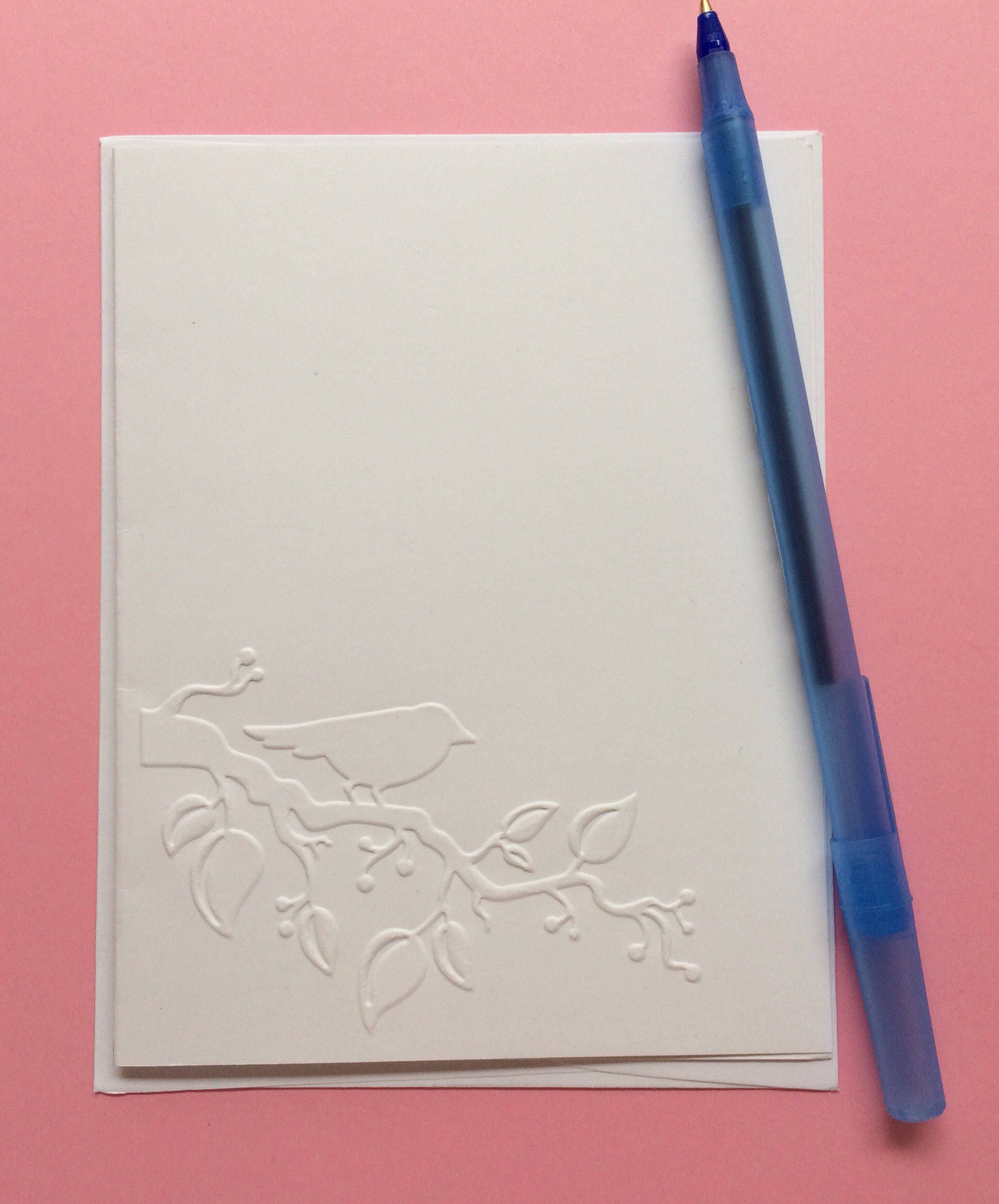 Embossed Greeting Cards Etsy