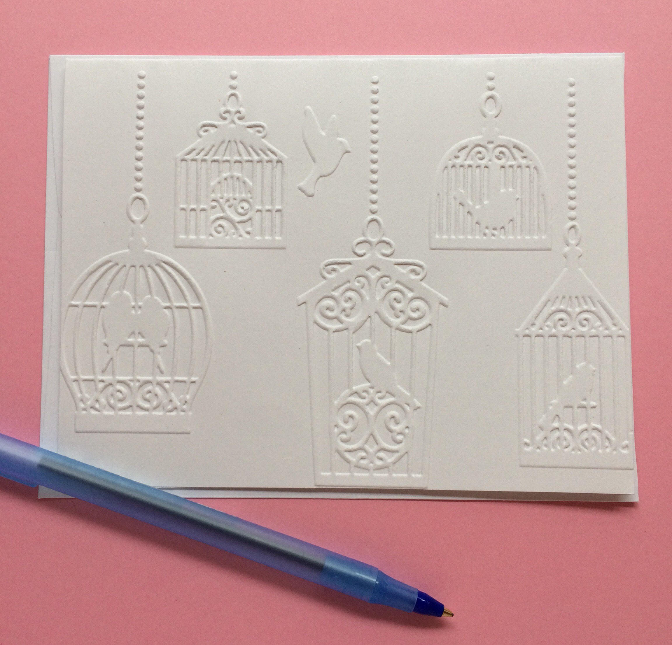 Embossed Greeting Cards Etsy