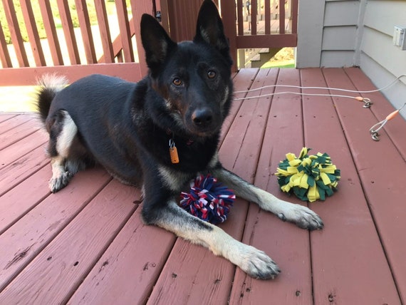 fleece ball dog toy