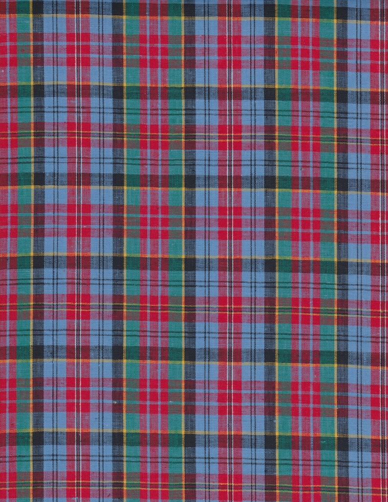 Woven Plaid Dress Fabric Cotton Shirt Fashion Craft Cloth Tartan Quilt Lampshade Design Reference Material