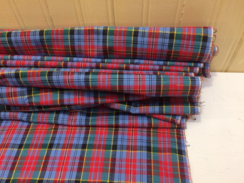 Woven Plaid Dress Fabric Cotton Shirt Fashion Craft Cloth Tartan Quilt Lampshade Design Reference Material