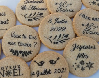 Personalized cookie Wedding Baptism personalized guest gift