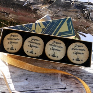 Biscuit personnalisé Coffret Cadeau 20 biscuits personnalisés anniversaire-baby shower-annonce grossesse-demande témoin-demande marraine
