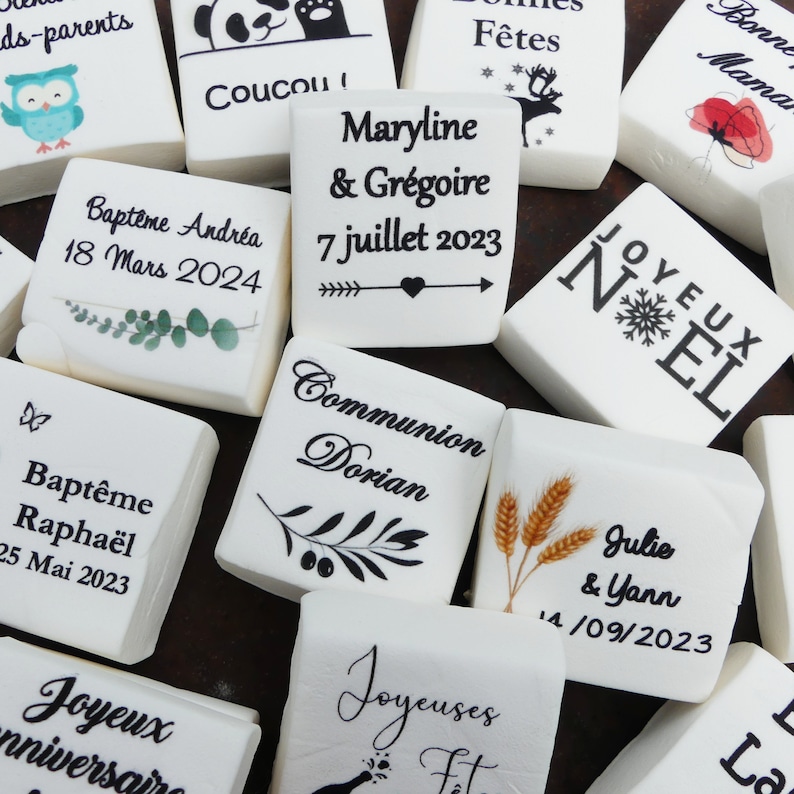 Guimauves personnalisées pour Mariage et Baptême