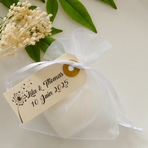 Sapone cuore personalizzato Battesimo Matrimonio Sapone al profumo di mughetto 25 gr